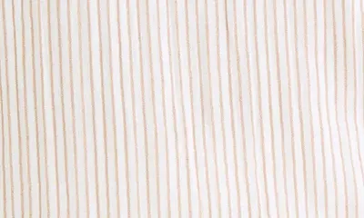 NIC+ZOE NIC+ZOE Pinstripe Gauze Sleeveless Top in Neutral Mix — Women Spring white Tops