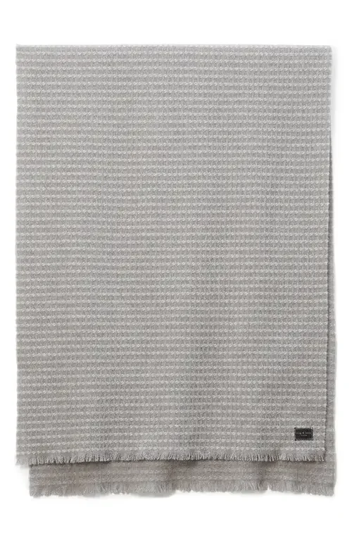 rag & bone rag & bone Joni Recycled Wool Blend Waffle Scarf in Grey — Women Summer silver Accessories