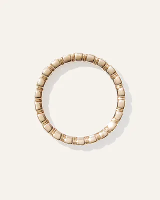 Quince Quince Women's Lab Grown Diamond Emerald North-South Bezel Eternity Band Rings in Yellow Gold — Women Spring white Accessories