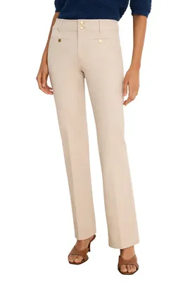 NIC+ZOE NIC+ZOE Plaza Slim Fit Bootcut Pants in Macadamia — Women Autumn Pants