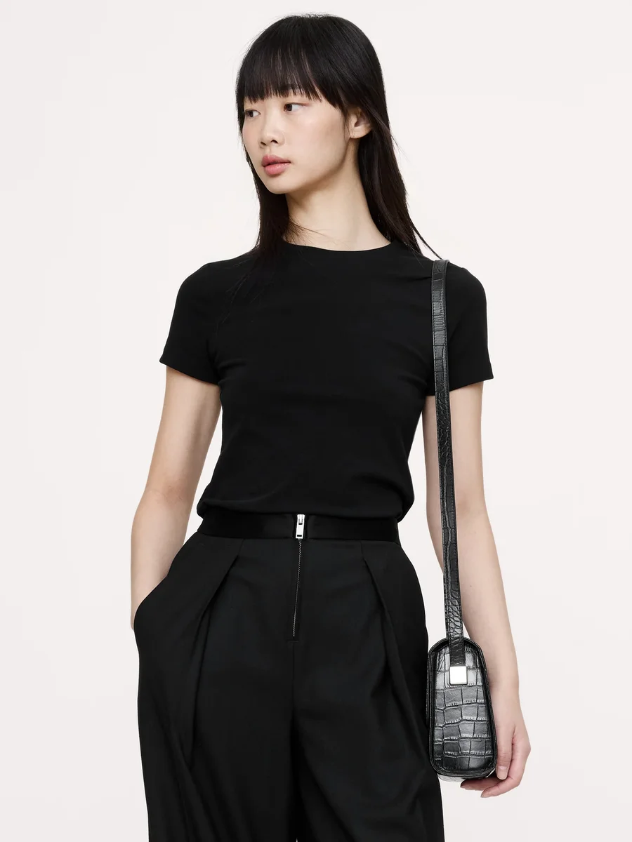 Unknown Refined Baby T-Shirt in Black — Women Winter black T-Shirts & Tees