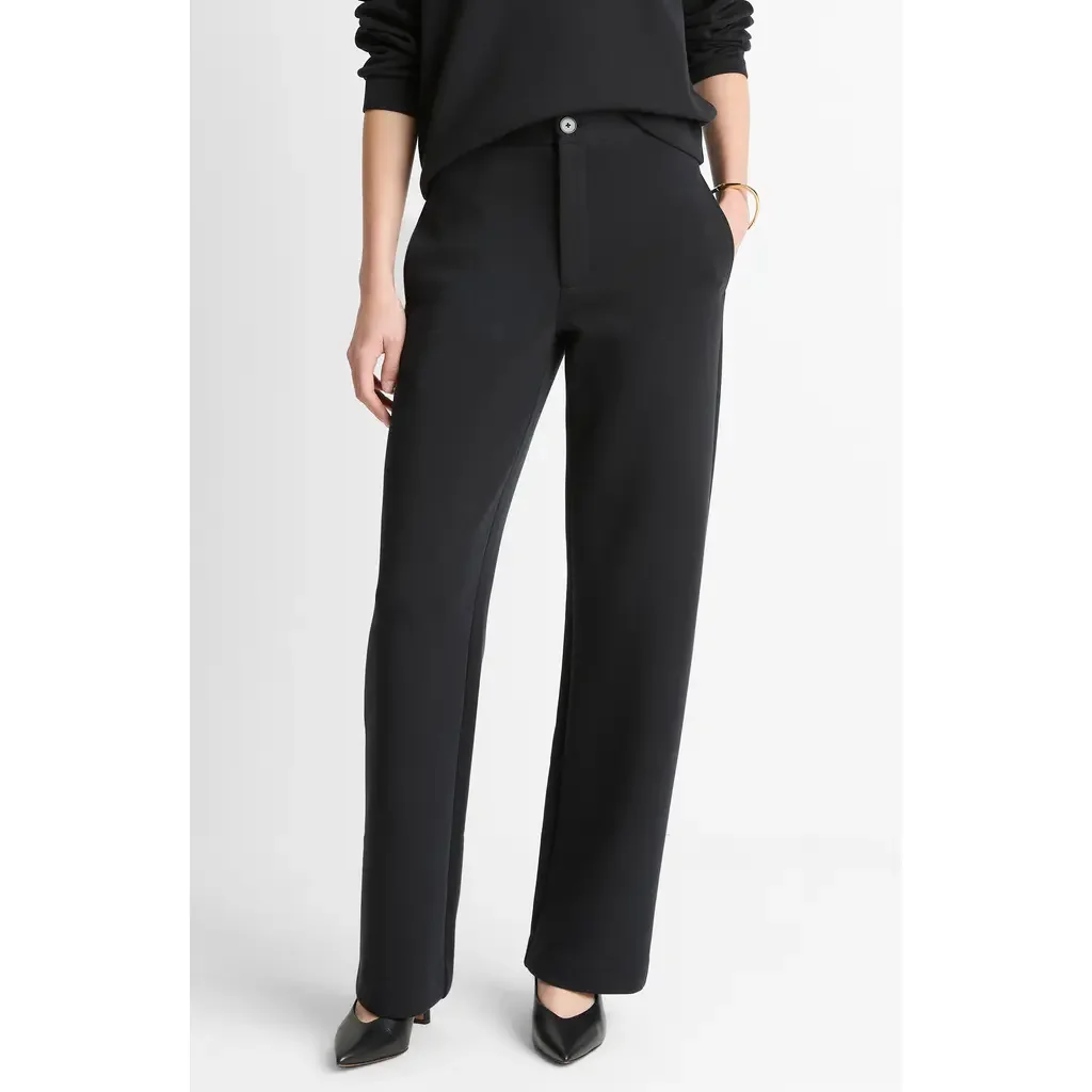 Vince Vince Stretch Cotton Blend Pants in Black — Women Winter black Pants