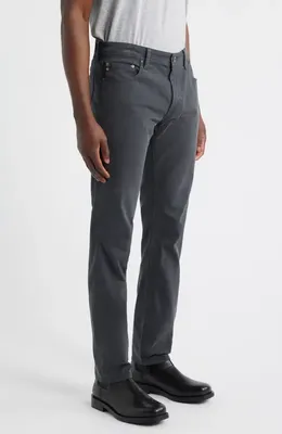 AG AG Tellis Stretch Sateen Modern Slim Pants in Grey Steel — Men Winter black Pants