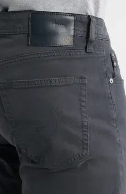 AG AG Tellis Stretch Sateen Modern Slim Pants in Grey Steel — Men Winter black Pants