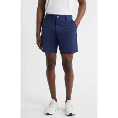 johnnie-O johnnie-O Fusionn Stretch Nylon Chino Shorts in Navy — Men Winter navy Shorts