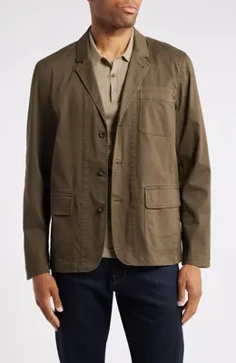 AG AG Landon Stretch Cotton Sport Coat in Sulfur Dried Cedar — Men Autumn grey Outerwear