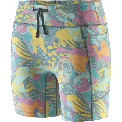Patagonia Patagonia Endless Run 6in in Moon Tripper/Blue Sage — Unisex Summer teal Shorts