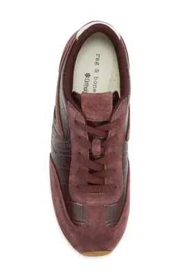 rag & bone rag & bone Retro Runner Slim Ultra Sneaker in Burgundy — Women Autumn brown Shoes