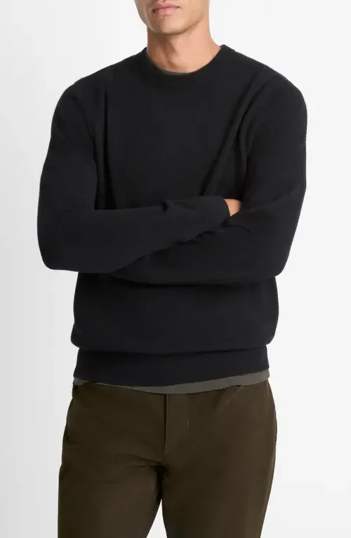 Vince Vince Cashmere Crewneck Sweater in Black — Men Winter black Tops