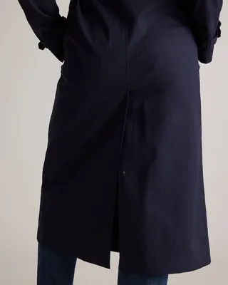 Quince Quince | Women's Comfort Stretch Long Trench Coat in Navy — Women Winter navy Overcoats