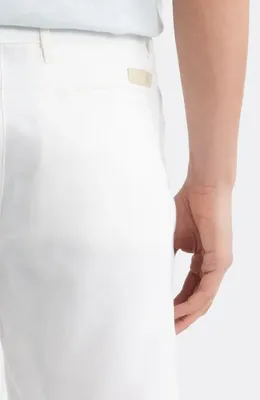 AG AG Wanderer Linen & Cotton Chino Shorts in White — Men Summer white Shorts