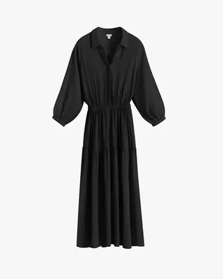 Cuyana Tencel Verano Dress in black — Winter black Dresses