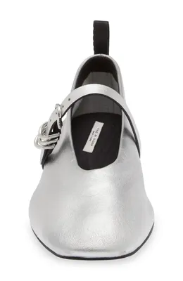 rag & bone rag & bone Spire Mary Jane Flat in Slvr — Women Winter silver Shoes