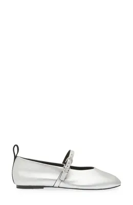 rag & bone rag & bone Spire Mary Jane Flat in Slvr — Women Winter silver Shoes