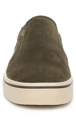 Vince Vince Salinas Suede Slip-On Sneaker in Dark Roast — Men Autumn grey Shoes