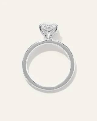 Quince Quince | Women's Lab Grown Diamond Pear Comfort Fit Engagement Ring 2ct in White Gold — Women Summer white Accessories
