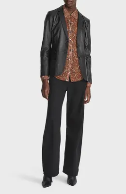 rag & bone rag & bone Antonia Paisley Button-Up Shirt in Brown Multi — Women Autumn brown Button-Down Shirts