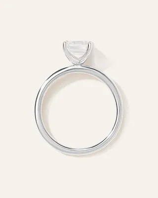 Quince Quince Women's Lab Grown Diamond Emerald Comfort Fit Engagement Ring 2ct in Platinum in White Gold — Women Summer white Accessories