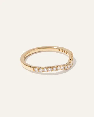 Quince Quince | Women's 14K Gold Lab Grown Diamond Contoured Band Rings in Yellow Gold in Yellow Gold — Women Autumn Accessories