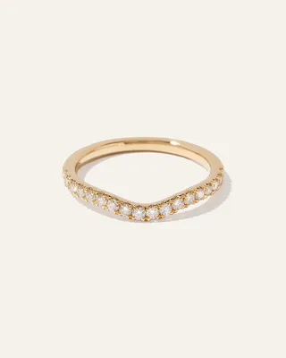 Quince Quince | Women's 14K Gold Lab Grown Diamond Contoured Band Rings in Yellow Gold in Yellow Gold — Women Autumn Accessories