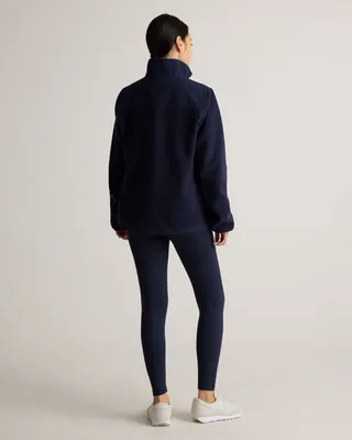 Quince Quince | Women's Polar Fleece Full-Zip Jacket in Deep Navy — Women Winter navy Fleece Jackets
