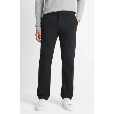 Vince Vince Dylan Peached Stretch Cotton Chinos in Black — Men Winter Pants
