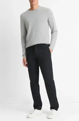 Vince Vince Dylan Peached Stretch Cotton Chinos in Black — Men Winter Pants
