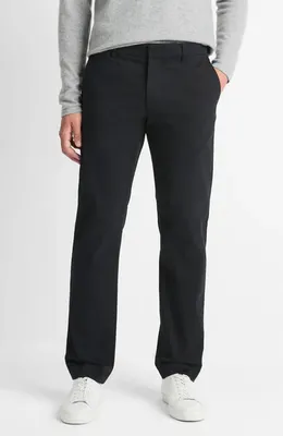 Vince Vince Dylan Peached Stretch Cotton Chinos in Black — Men Winter Pants