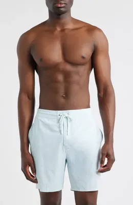 johnnie-O johnnie-O Anemone Swim Trunks in White — Men Winter white Swimwear