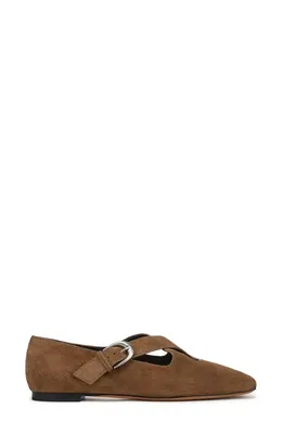 Vince Vince Cici Cross Strap Flat in Elmwood — Women Autumn grey Shoes