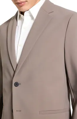 Theory Theory Clinton Precision Ponte Knit Blazer in Morel - 2My — Men Autumn grey Outerwear