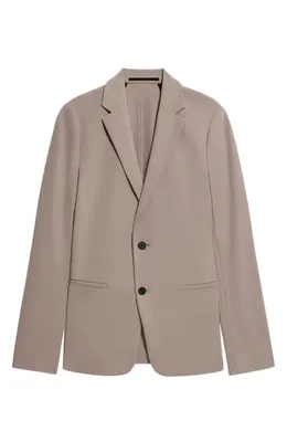 Theory Theory Clinton Precision Ponte Knit Blazer in Morel - 2My — Men Autumn grey Outerwear