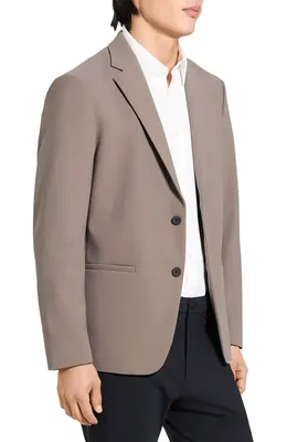 Theory Theory Clinton Precision Ponte Knit Blazer in Morel - 2My — Men Autumn grey Outerwear