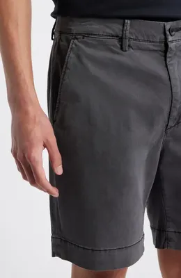 AG AG Archie Stretch Twill Trouser Shorts in Sulfur Antique Black — Men Summer grey Shorts