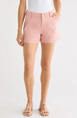 AG AG Analeigh High Waist Workwear Twill Shorts in Sulfur Sparkling Rose — Women Spring pink Shorts