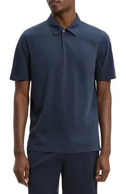 Theory Theory One Button Polo in Tinted Baltic — Men Winter navy Polos