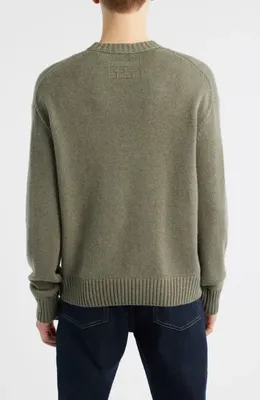 FRAME FRAME Cashmere Crewneck Sweater in Smoky Green — Men Autumn grey Tops