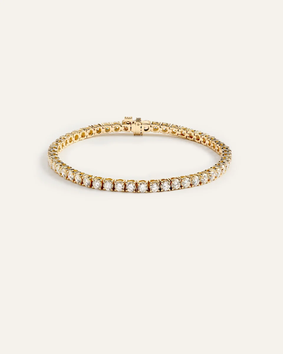 Quince Quince | Women's 14K Gold Lab Grown Diamond Tennis Bracelet 7ctw in Yellow Gold — Women Winter gold Accessories