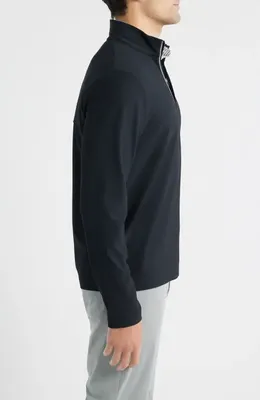 johnnie-O johnnie-O Hoppin Rib Quarter Zip in Black — Men Winter black Tops