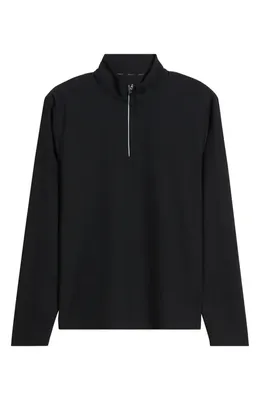 johnnie-O johnnie-O Hoppin Rib Quarter Zip in Black — Men Winter black Tops
