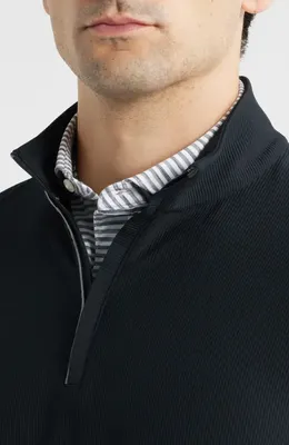 johnnie-O johnnie-O Hoppin Rib Quarter Zip in Black — Men Winter black Tops