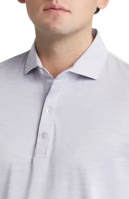 johnnie-O johnnie-O Huron PREP-FORMANCE Polo in Light Gray — Men Summer silver Tops