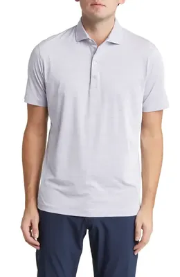 johnnie-O johnnie-O Huron PREP-FORMANCE Polo in Light Gray — Men Summer silver Tops