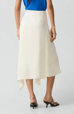 Theory Theory Convertible Satin Skirt in Lemongrass — Women Spring white Skirts