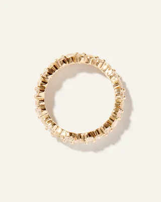 Quince Quince Women's 14K Gold Lab Grown Diamond Cluster Eternity Band Rings in Yellow Gold — Women Spring gold Accessories