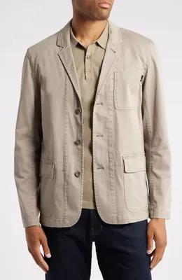AG AG Landon Stretch Cotton Sport Coat in Sulfur Light Sterling — Men Autumn beige Outerwear
