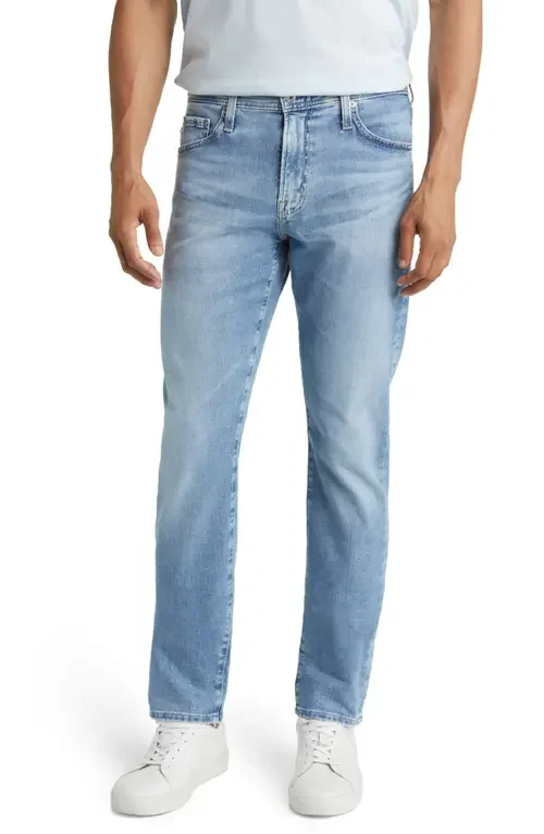 AG AG Everett Slim Straight Leg Jeans in Saltillo — Men Summer teal Pants
