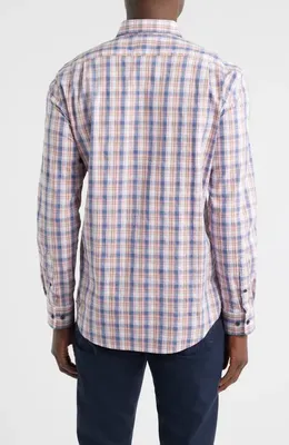 johnnie-O johnnie-O Jordi Plaid Button-Up Shirt in Lollipop — Men Spring silver Tops