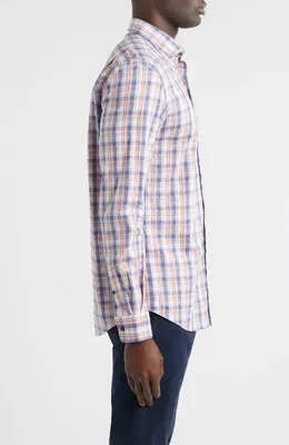 johnnie-O johnnie-O Jordi Plaid Button-Up Shirt in Lollipop — Men Spring silver Tops