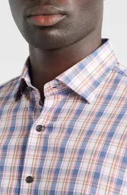 johnnie-O johnnie-O Jordi Plaid Button-Up Shirt in Lollipop — Men Spring silver Tops